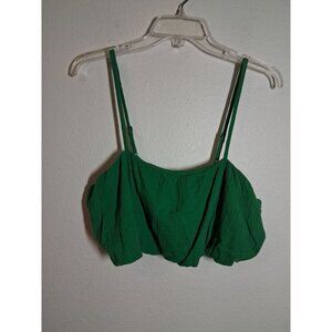 Wild Fable Crop Top Boho Y2K Retro Party Casual Summer Green Women's Size XL